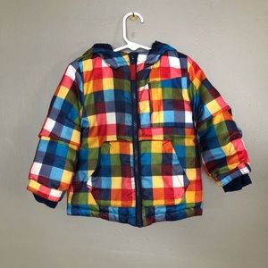 Cat & Jack colorful plaid check coat